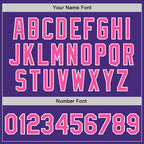 Custom Purple Pink-White Authentic Baseball Jersey