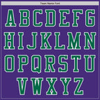 Custom Purple Kelly Green-White Authentic Baseball Jersey