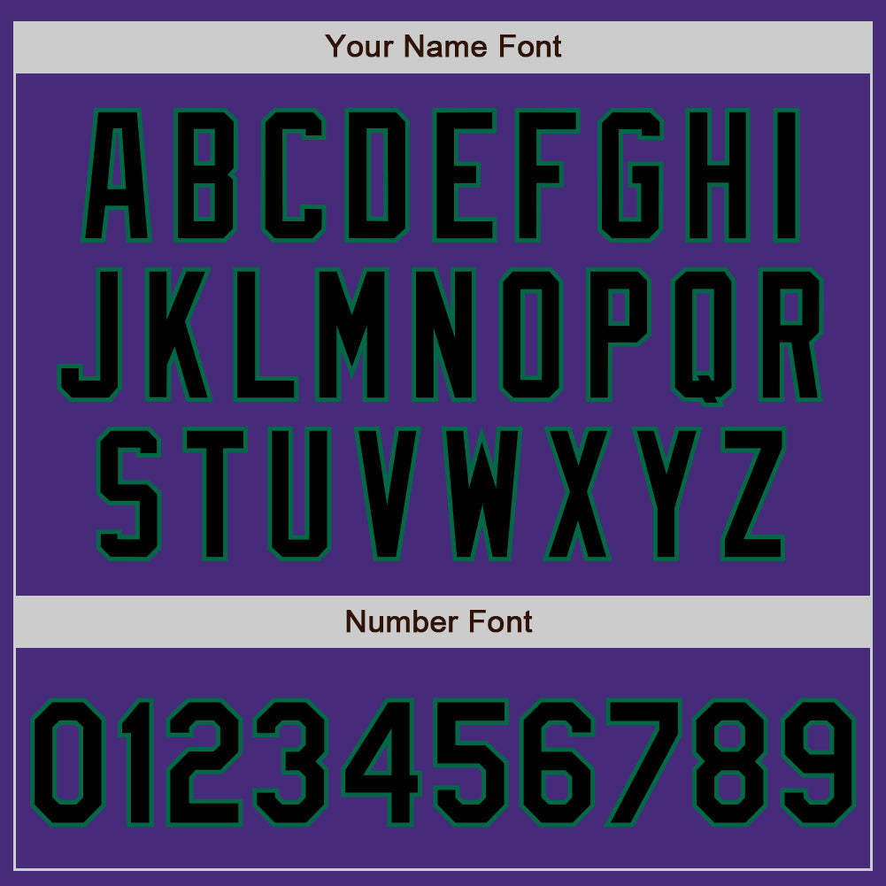 Custom Purple Black-Kelly Green Authentic Baseball Jersey