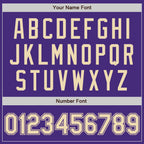 Custom Purple Cream Authentic Baseball Jersey
