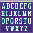 Custom Purple White-Teal Authentic Baseball Jersey