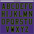 Custom Purple Black-Neon Green Authentic Baseball Jersey