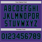 Custom Purple Black-Teal Authentic Baseball Jersey
