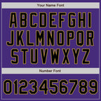 Custom Purple Black-Old Gold Authentic Baseball Jersey