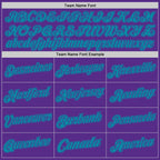Custom Purple Teal Authentic Throwback Basketball Jersey