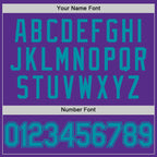 Custom Purple Teal Authentic Throwback Basketball Jersey