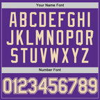 Custom Purple Cream Authentic Throwback Basketball Jersey
