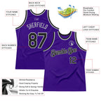 Custom Purple Black-Gray Authentic Throwback Basketball Jersey