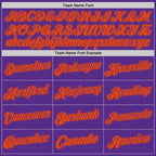 Custom Purple Orange Authentic Throwback Basketball Jersey