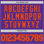 Custom Purple Orange Authentic Throwback Basketball Jersey