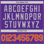 Custom Purple Orange-Gray Authentic Throwback Basketball Jersey