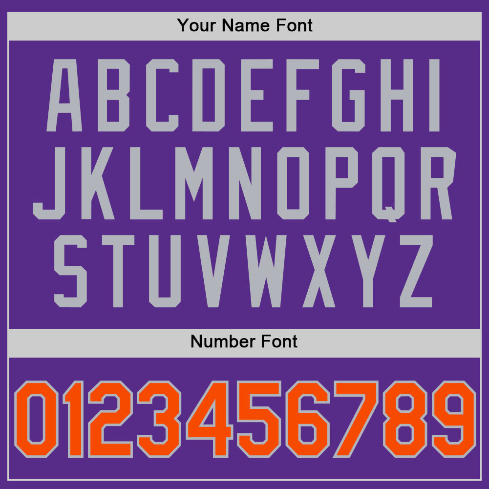 Custom Purple Orange-Gray Authentic Throwback Basketball Jersey