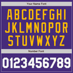 Custom Purple White Gray-Gold Authentic Baseball Jersey