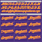 Custom Purple Yellow-Pink Authentic Baseball Jersey