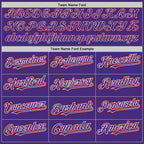Custom Purple White-Red Authentic Baseball Jersey