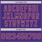 Custom Purple White-Red Authentic Baseball Jersey