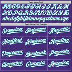 Custom Purple Teal Pink-White Authentic Baseball Jersey