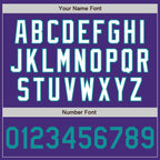 Custom Purple Teal Pink-White Authentic Baseball Jersey