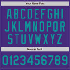 Custom Purple Teal Authentic Baseball Jersey