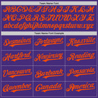 Custom Purple Orange Authentic Baseball Jersey