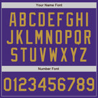 Custom Purple Old Gold Authentic Baseball Jersey
