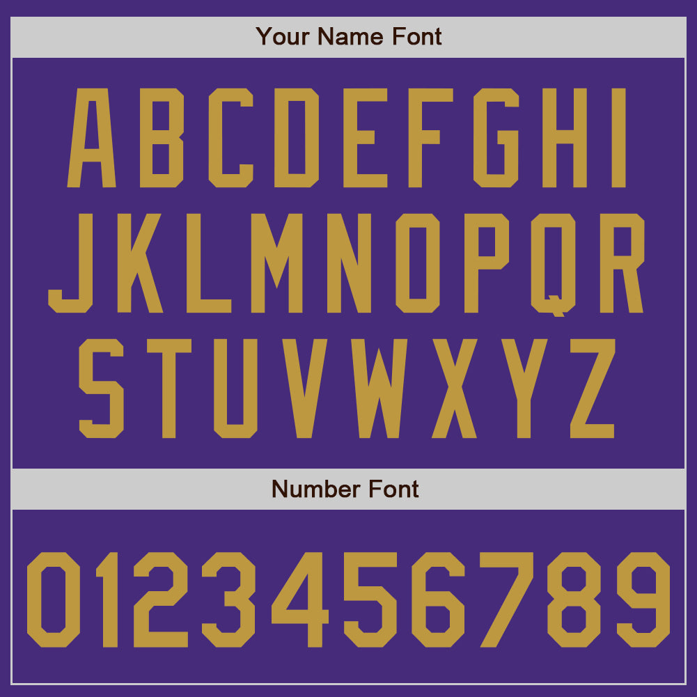 Custom Purple Old Gold Authentic Baseball Jersey