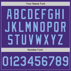 Custom Purple Light Blue Authentic Baseball Jersey