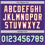 Custom Purple White Orange-Kelly Green Authentic Baseball Jersey