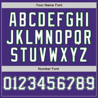 Custom Purple White Green-Gray Authentic Baseball Jersey