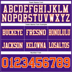 Custom Purple Orange-White Authentic Football Jersey