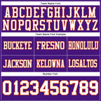 Custom Purple White-Orange Authentic Football Jersey