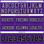 Custom Purple Black-Gray Authentic Football Jersey