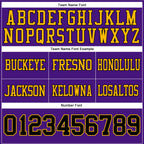 Custom Purple Black-Gold Authentic Football Jersey
