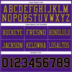 Custom Purple Black-Old Gold Authentic Football Jersey