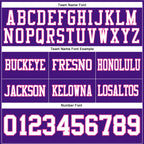 Custom Purple White-Pink Authentic Football Jersey