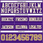 Custom Purple Old Gold-White Authentic Football Jersey