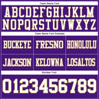 Custom Purple White-Old Gold Authentic Football Jersey
