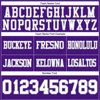 Custom Purple White-Gray Authentic Football Jersey