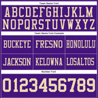 Custom Purple Cream Authentic Football Jersey