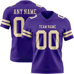 Custom Purple Cream Authentic Football Jersey