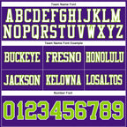 Custom Purple Neon Green-White Authentic Football Jersey