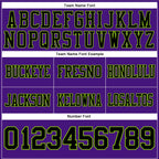 Custom Purple Black-Neon Green Authentic Football Jersey