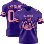 Custom Purple Medium Pink Authentic Football Jersey