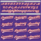 Custom Stitched Purple White-Red Baseball Pullover Sweatshirt Hoodie