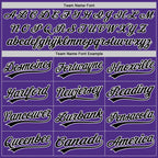 Custom Stitched Purple Black-White Baseball Pullover Sweatshirt Hoodie