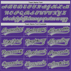 Custom Stitched Purple Black-White Baseball Pullover Sweatshirt Hoodie