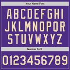 Custom Stitched Purple Cream Baseball Pullover Sweatshirt Hoodie