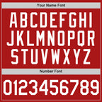 Custom Red White Authentic Throwback Baseball Jersey