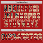 Custom Red Vintage USA Flag-Cream Authentic Throwback Baseball Jersey