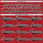 Custom Red Black-White Hockey Jersey